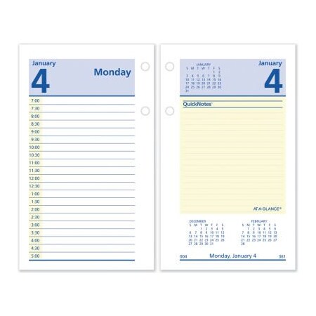 AT-A-GLANCE Daily Desk Calendar Refill 2018 - 3.5x6 Inch QuickNotes Loose Leaf Pages